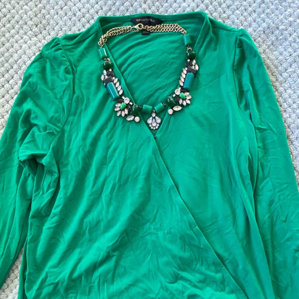 Banana Republic Green Blouse